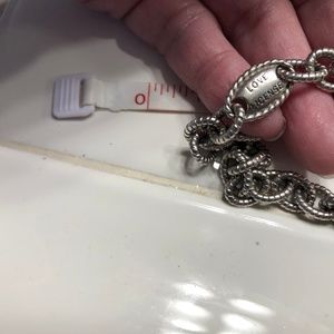 Judith Ripka Sterling Sliver Love License Bracelet